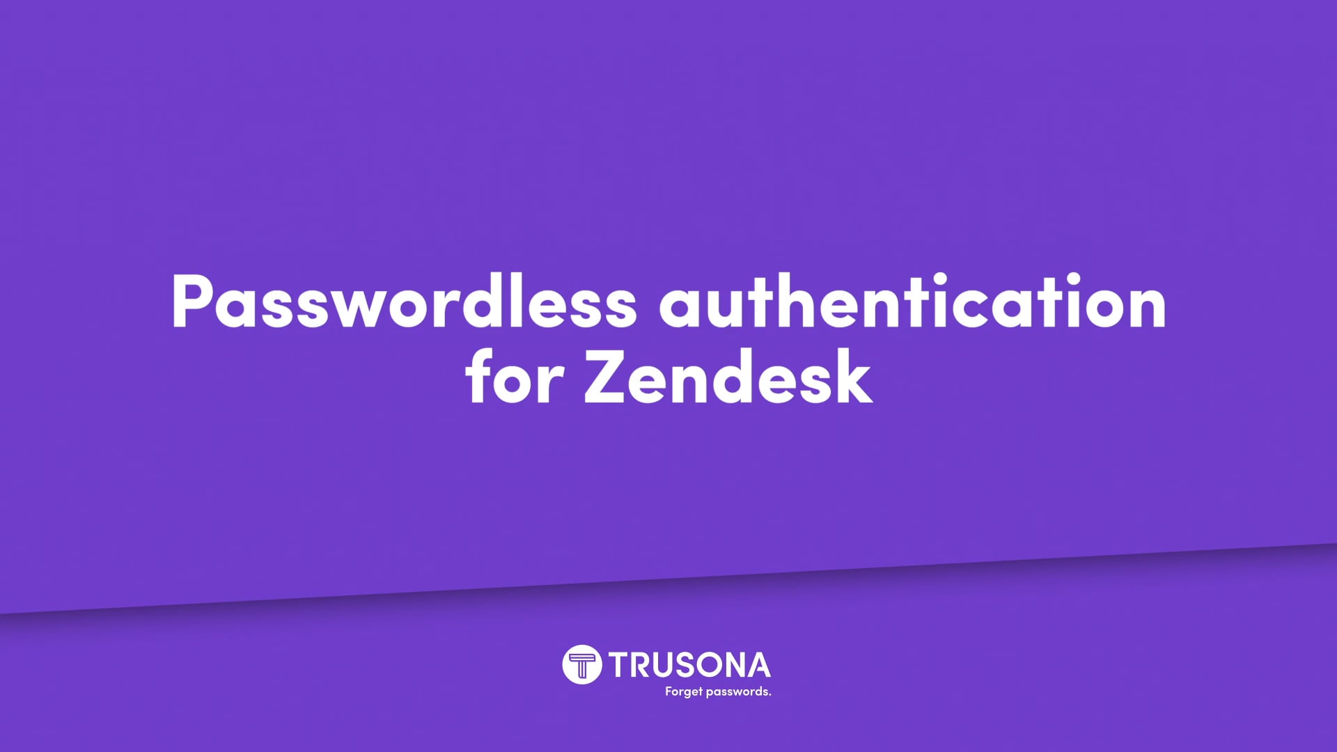 Passwordless authentication for Zendesk on Vimeo
