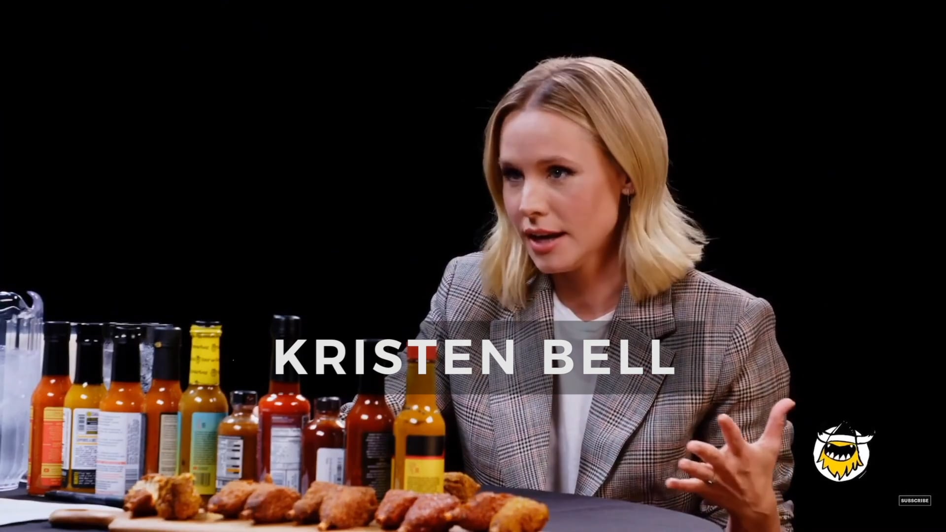 Kristen Bell Tries Sauce Bae on Hot Ones