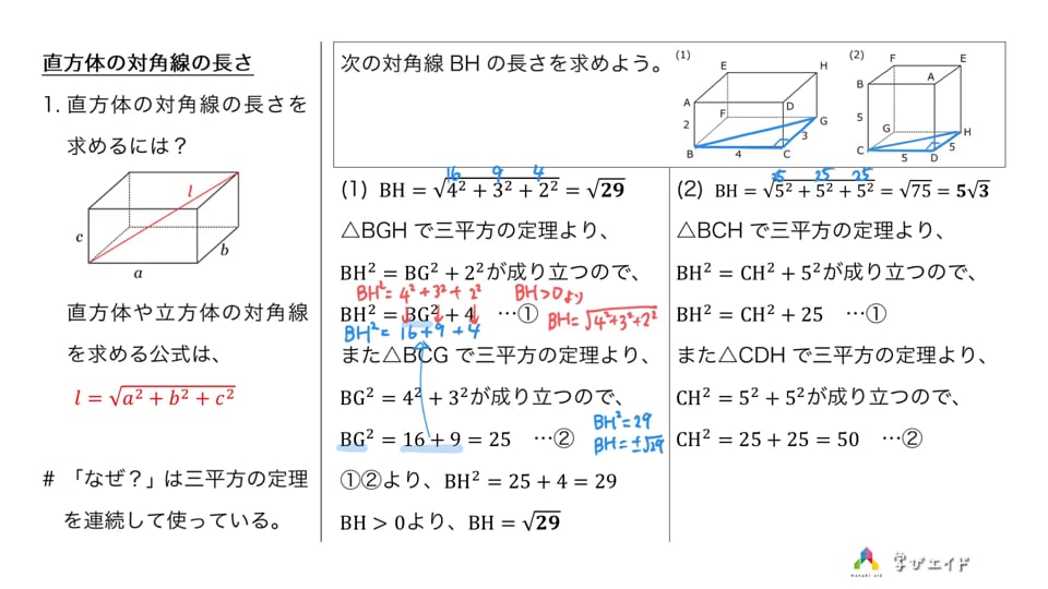 7章1節08 直方体の対角線の長さ 中村 翔