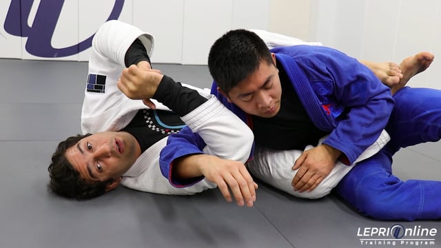 Open Guard to De La Riva to One Leg X to Sweep Attempt to Ezekiel Choke