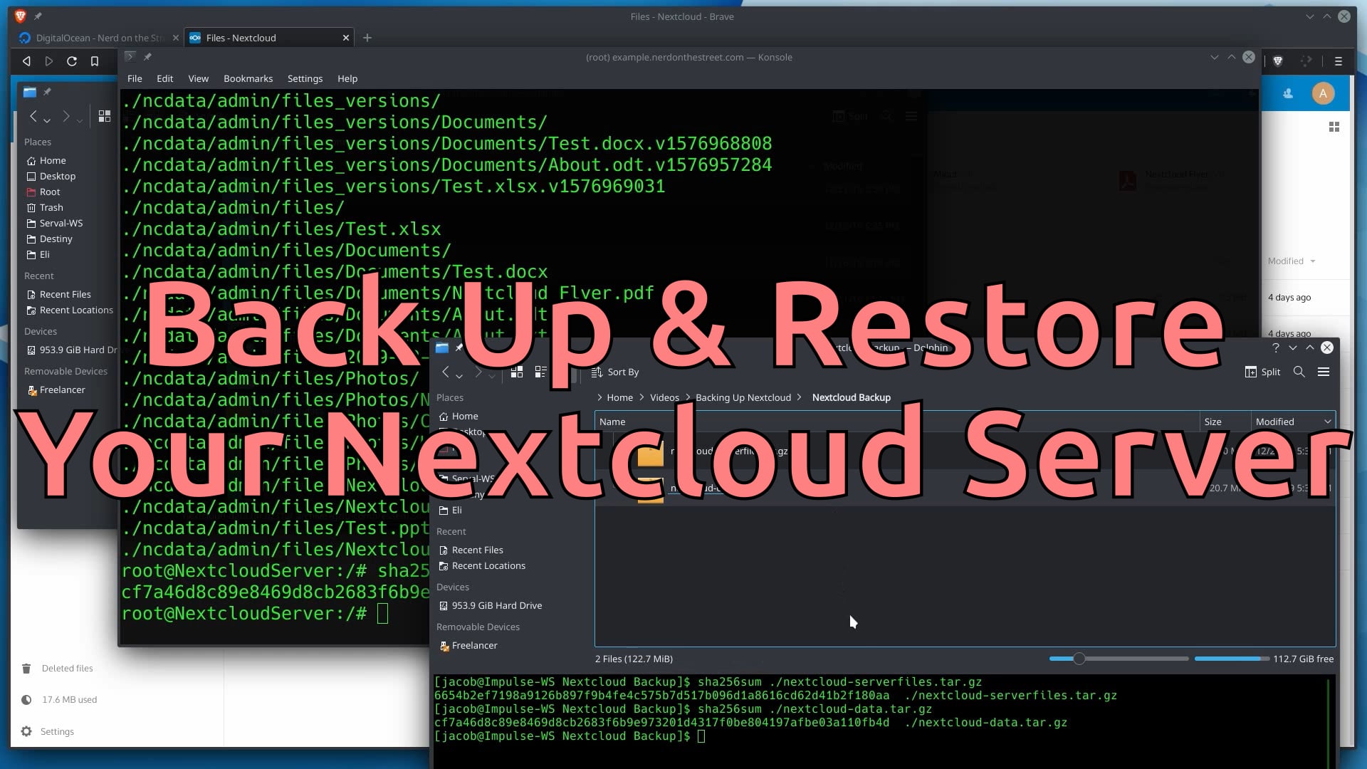 Backing Up (and Restoring) a Nextcloud Server