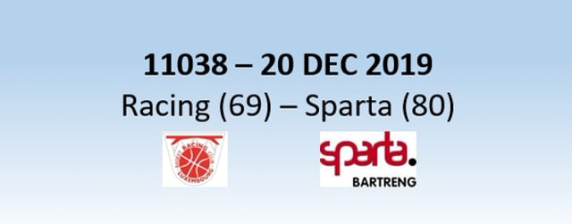 N1H 11038 Racing Luxembourg (69) - Sparta Bertrange (80) 20/12/2019