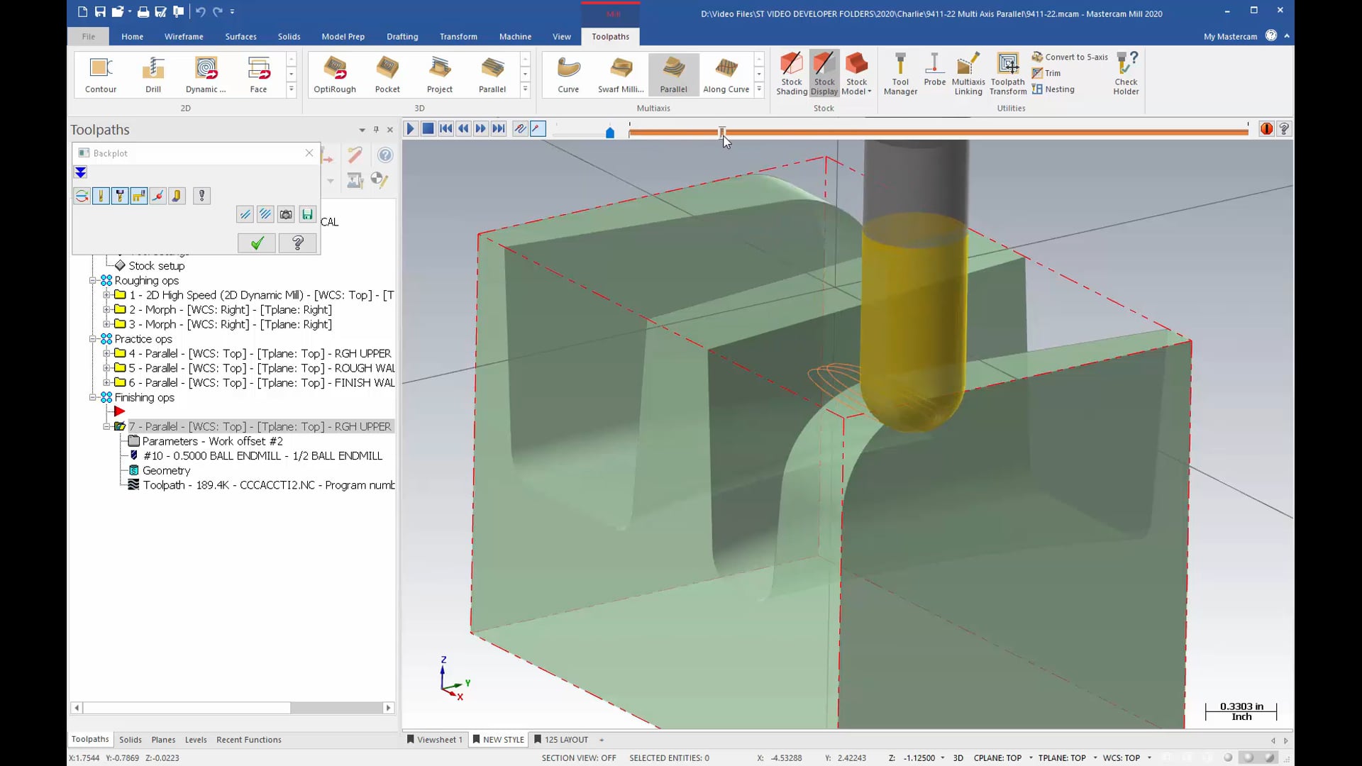 Simultaneous Multi Axis toolpaths