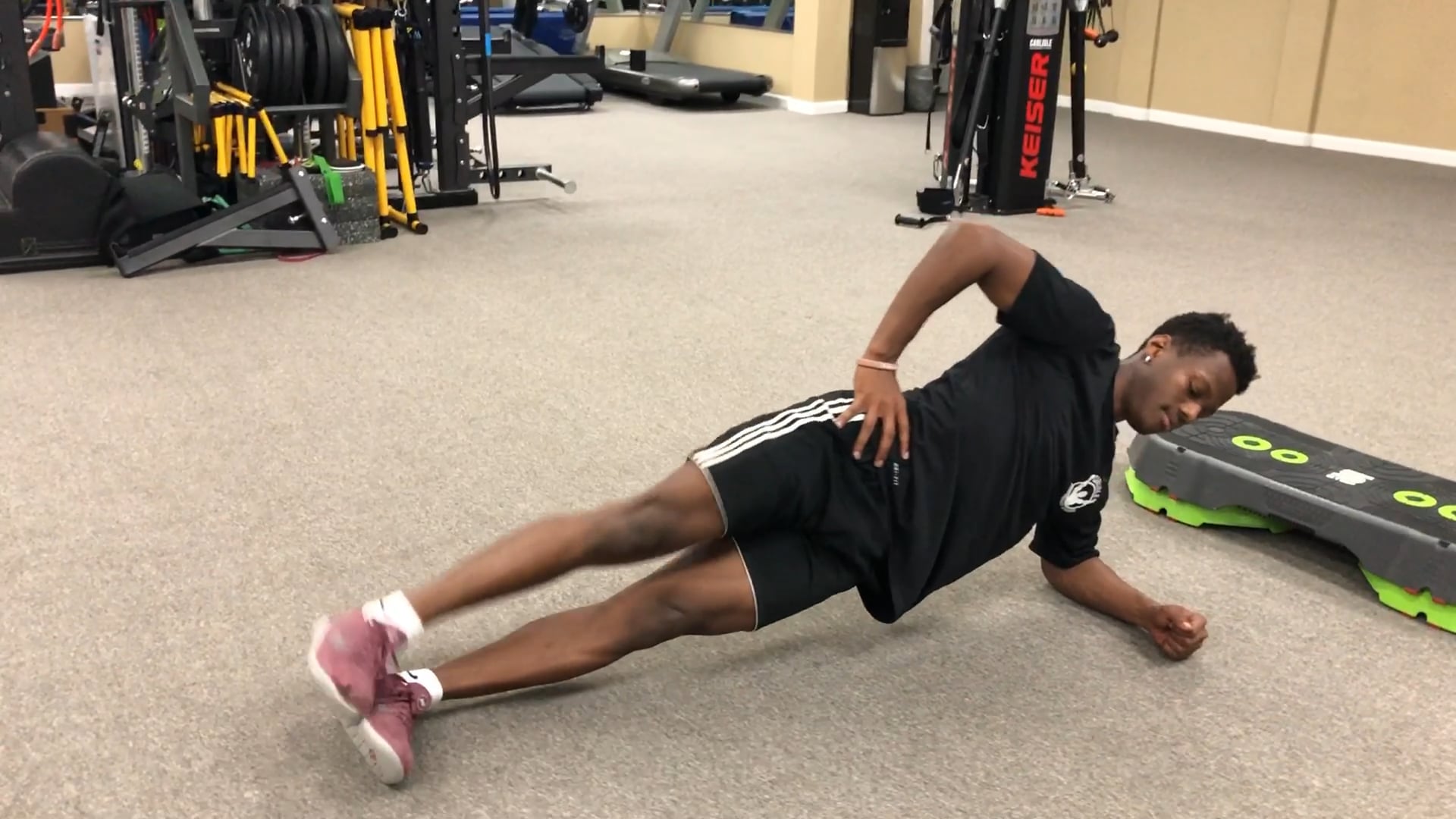 side plank hip dips