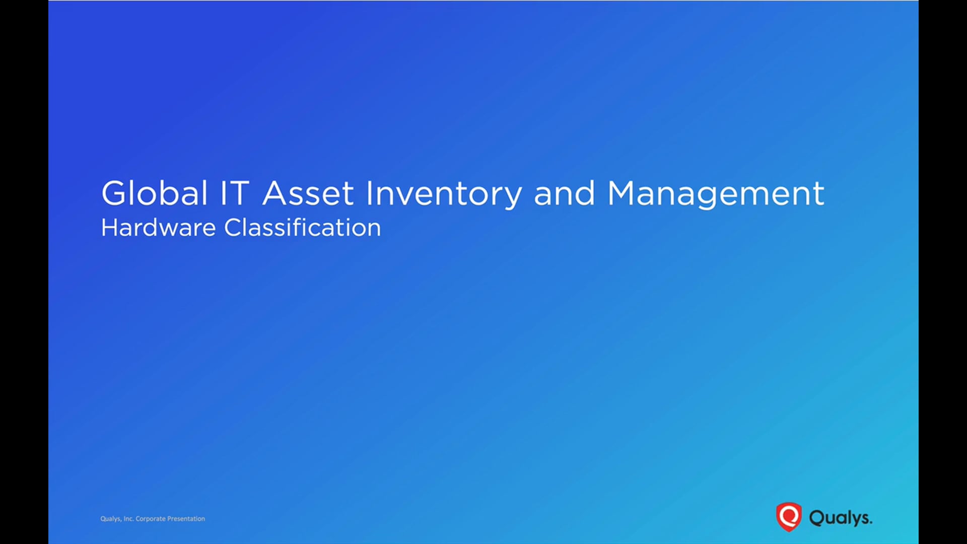Global IT Asset Inventory - Hardware Classification