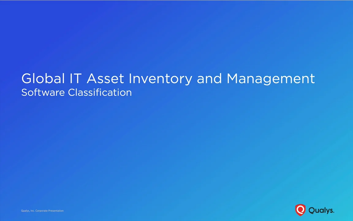 Global IT Asset Inventory - Software Classification on Vimeo