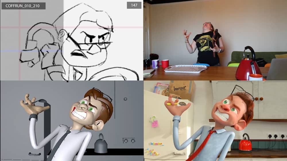 Coffee Runでは C4dのキャラクターツールが活躍