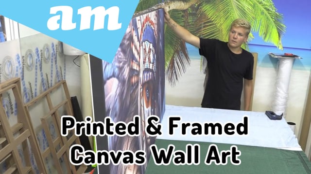 Maker Video: Canvas Wall Art Print on PVC Banner Material by FastCOLOUR Large Format Printer and Frame Mounted