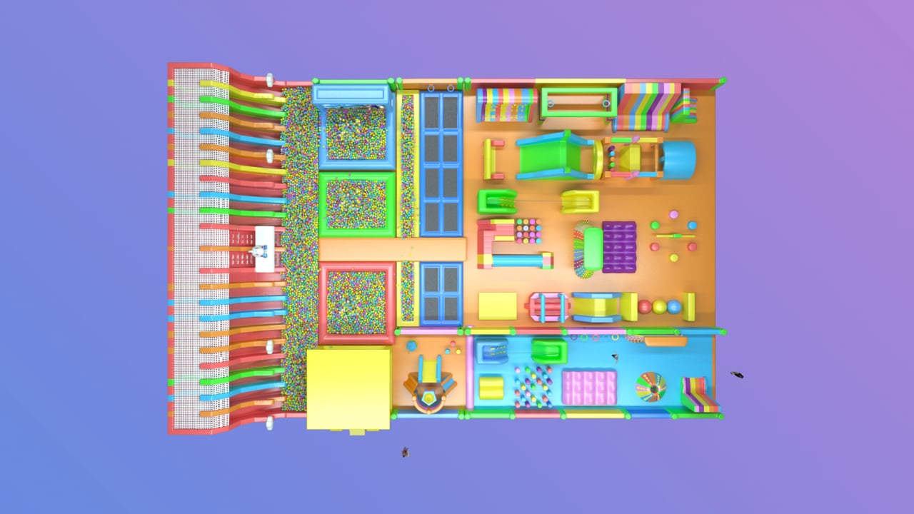 Bouncy Paradise Top View