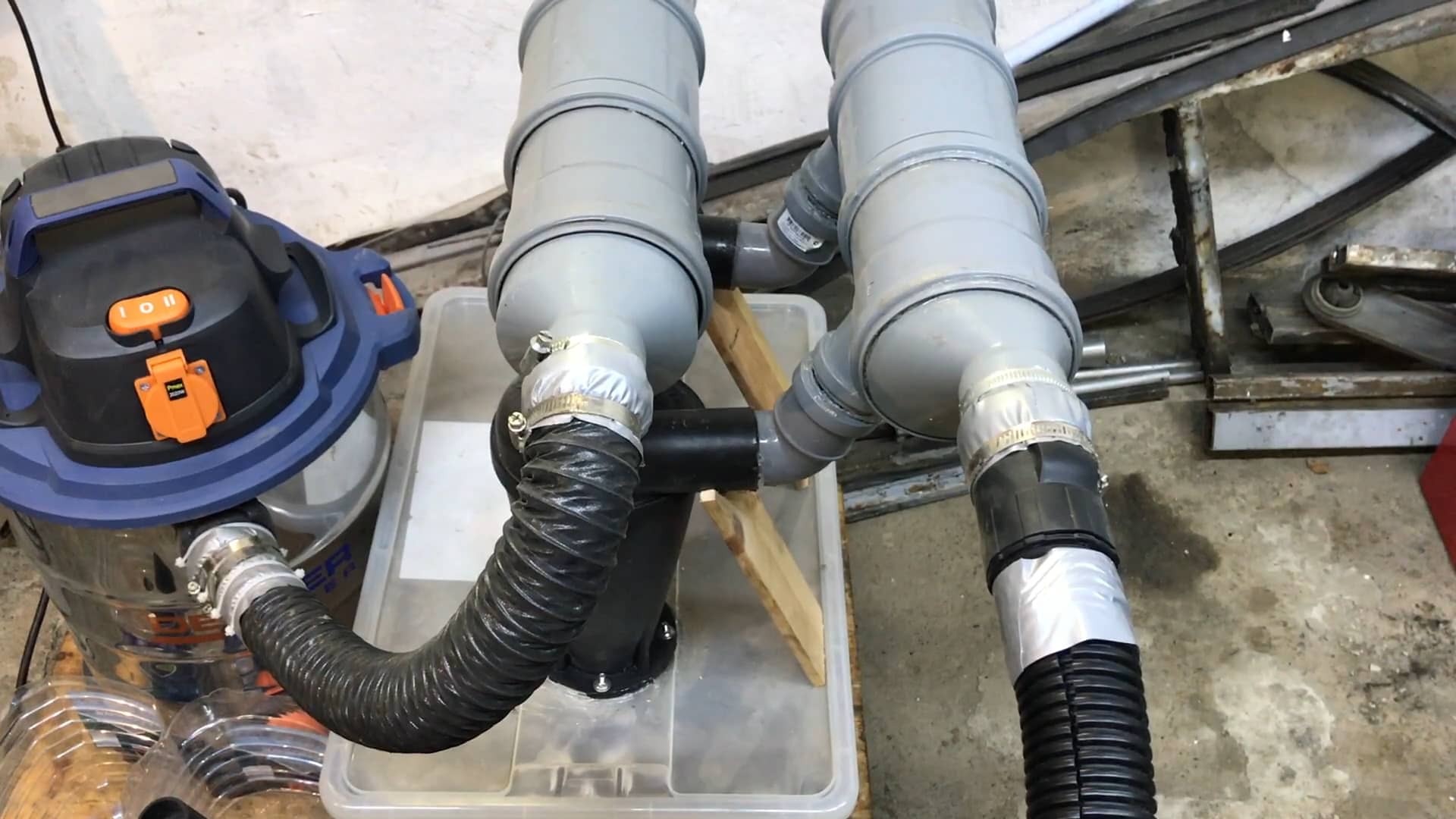 DIY Cyclone vacuum prefilter on Vimeo