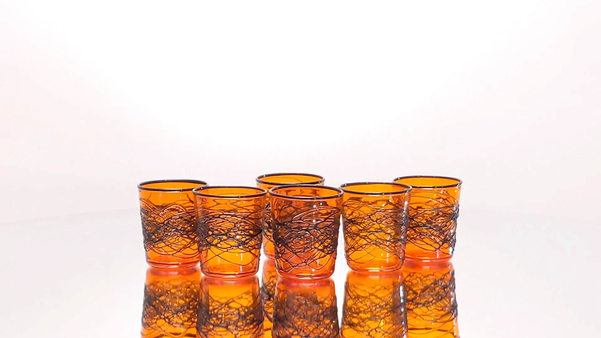 Glass Studio Toos 百華 Vermillion Orange Murano glassware drinking