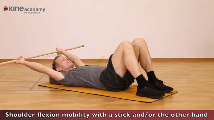 Shoulder flexion mobility with a stick and or the other hand.mp4 on Vimeo