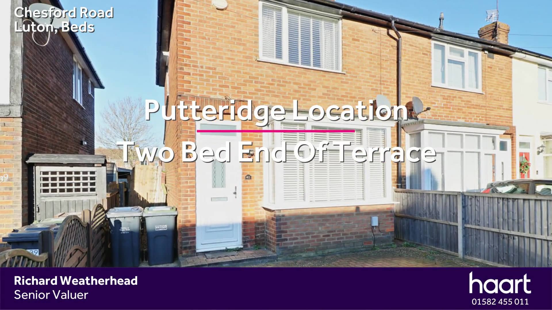 Luton, Beds, 2 Bed End of Terraced House in Chesford Road, Luton, Beds