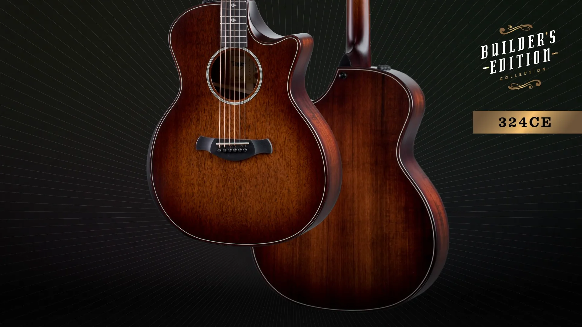 Taylor Builder's Edition 324ce 新品同様 Taylor Builder's Edition 324ce - Shaded Edgeburst