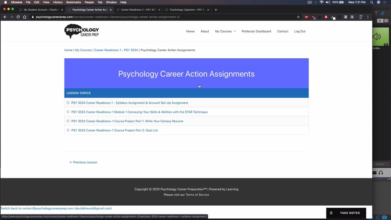 How To Access Assignments In Psychology Career Prep On Vimeo