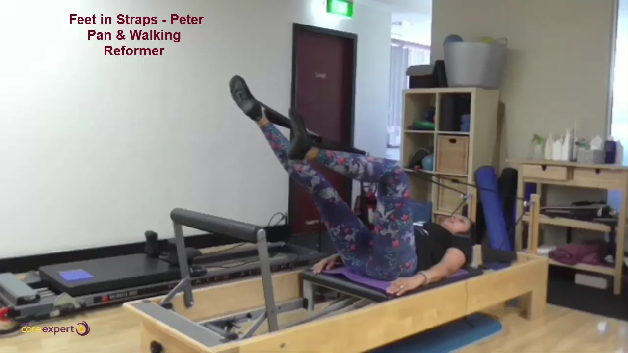 Reformer Course Feet in Straps Peter Pan and Walking on Vimeo