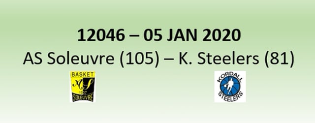 N2H 12046 AS Soleuvre (105) - Kordall Steelers (81) 05/01/2020