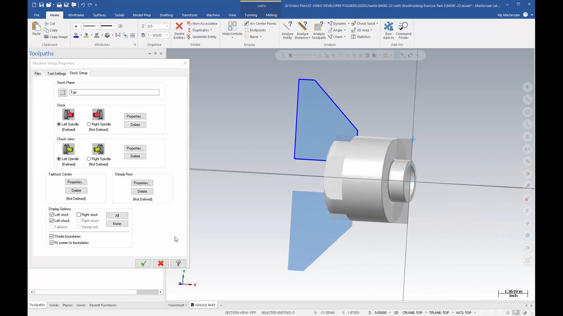 Lathe Workholding Exercise Part 3