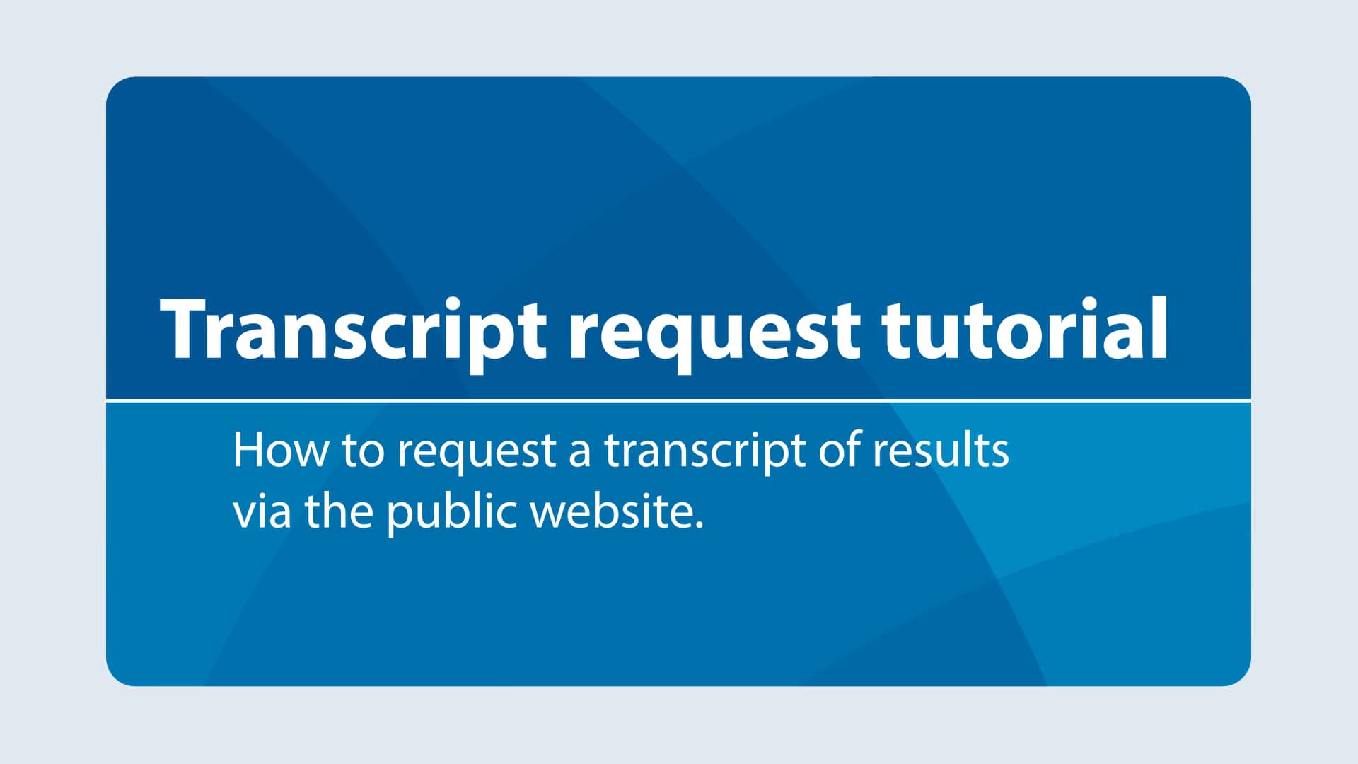 Transcript Request Tutorial on Vimeo