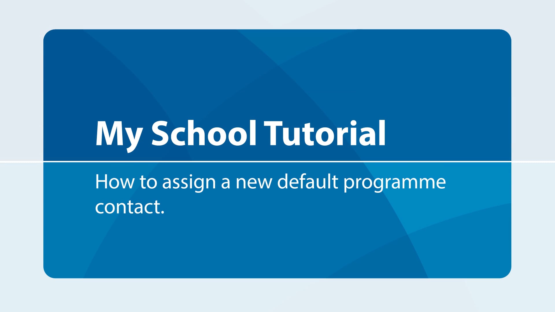 My School Tutorial | Videos & Movies on Vimeo