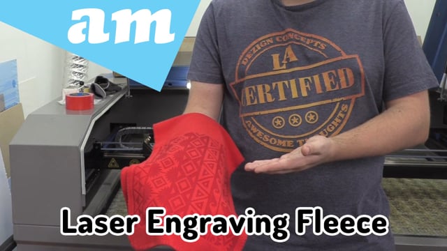 Laser Engraving Fabric Demo on TruCUT CO2 Laser Machine Engraving Fleece Fabric