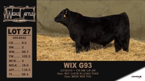 Lot #27 - WIX G93
