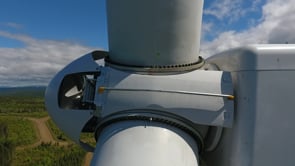 Drones Toronto - GE Wind Turbine Inspection Playing around nacelle very close