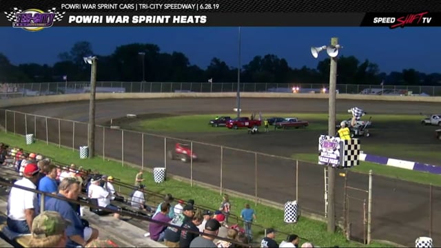 6-28-19 POWRi Lucas OIl WAR Sprint Cars at Tri City Speedway