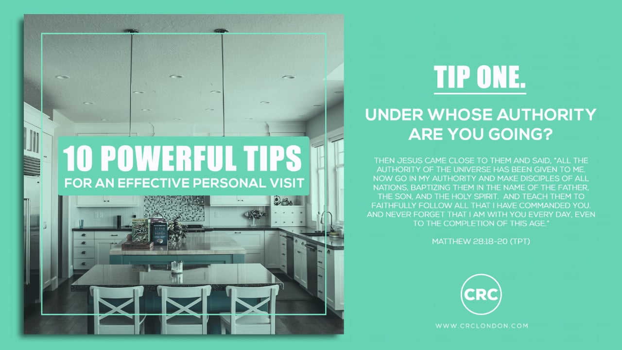 TIP 1 - UNDER WHOSE AUTHORITY ARE YOU GOING?