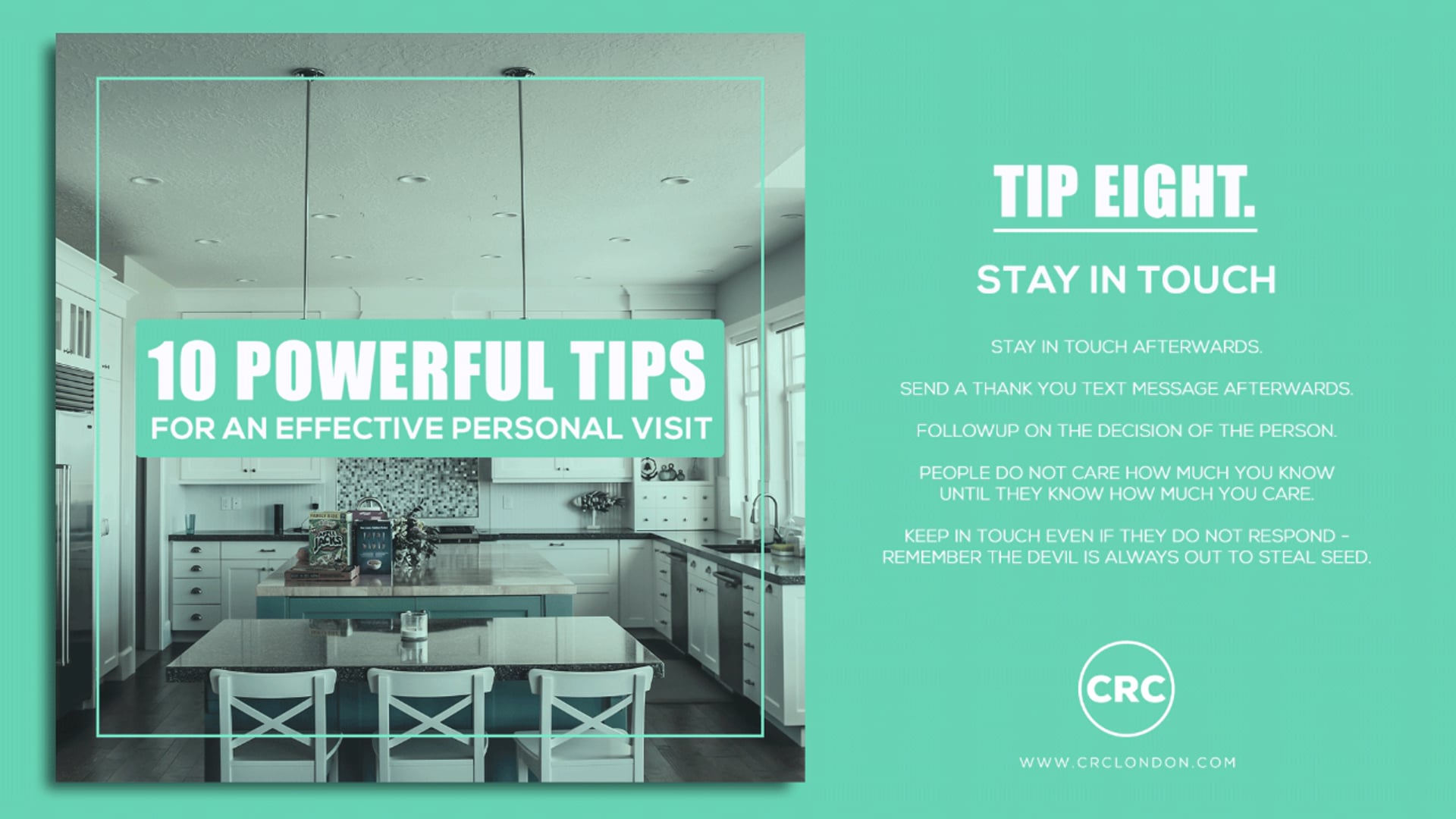 TIP 8 - STAY IN TOUCH
