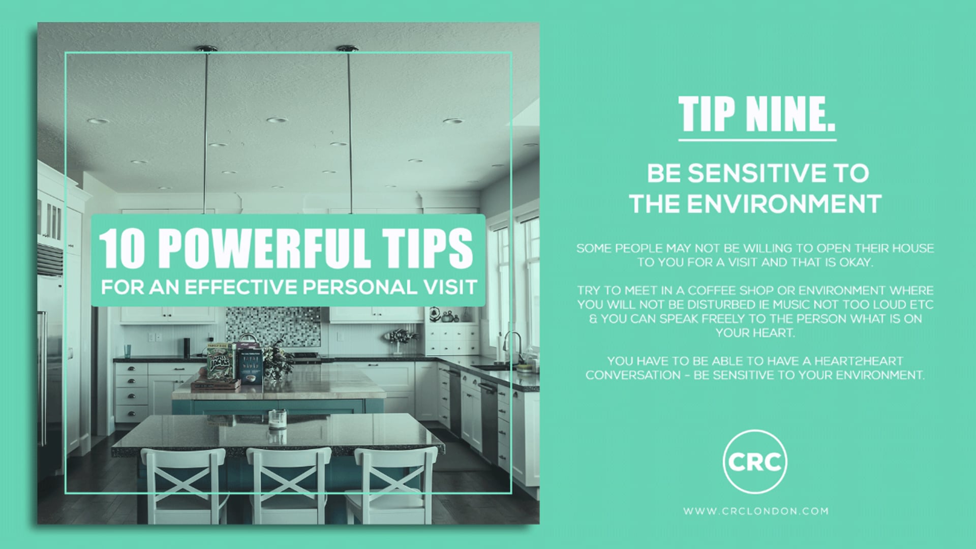 TIP 9 - BE SENSITIVE TO THE ENVIRONMENT-