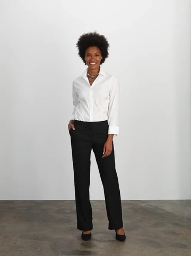 12825 Women's Flat Front Dress Pants from Aramark