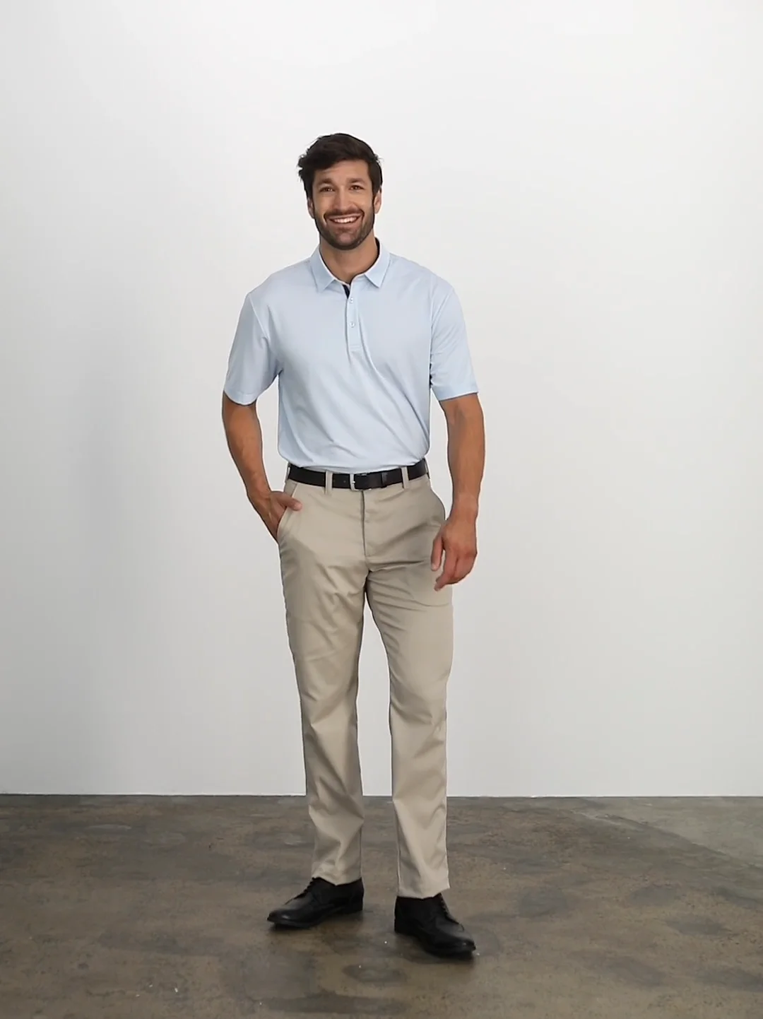 13509 - A. Mark Studio Men's Microstripe Short-Sleeve Polo