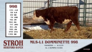 Lot #998 - MLS - L1 DOMINETTE 998