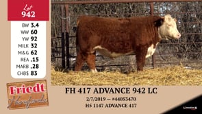 Lot #942 - FH 417 ADVANCE 942 LC