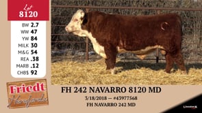 Lot #8120 - FH 242 NAVARRO 8120 MD