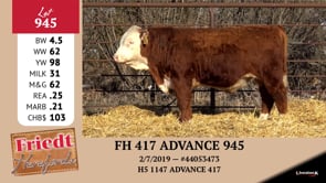 Lot #945 - FH 417 ADVANCE 945