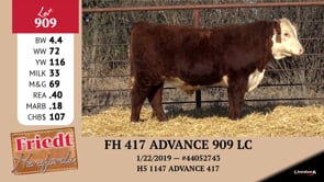 Lot #909 - FH 417 ADVANCE 909 LC