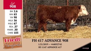 Lot #908 - FH 417 ADVANCE 908