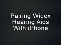 Pairing Widex hearing aids with iPhone