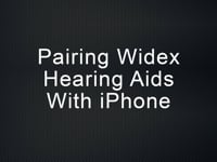 Pairing Widex hearing aids with iPhone