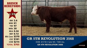 Lot #139 - GR 5TH REVOLUTION 3568