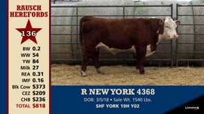 Lot #136 - R NEW YORK 4368