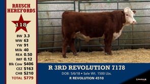 Lot #118 - R 3RD REVOLUTION 7178