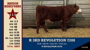 Lot #113 - R 3RD REVOLUTION 7208