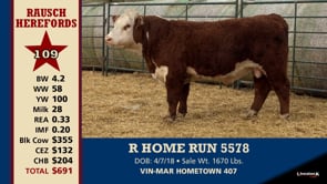 Lot #109 - R HOME RUN 5578