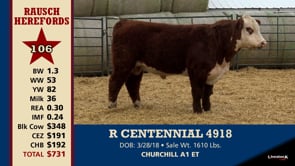 Lot #106 - R CENTENNIAL 4918