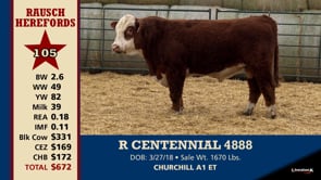 Lot #105 - R CENTENNIAL 4888