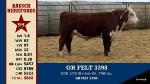 Lot #95 - GR FELT 3398