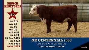 Lot #80 - GR CENTENNIAL 2588